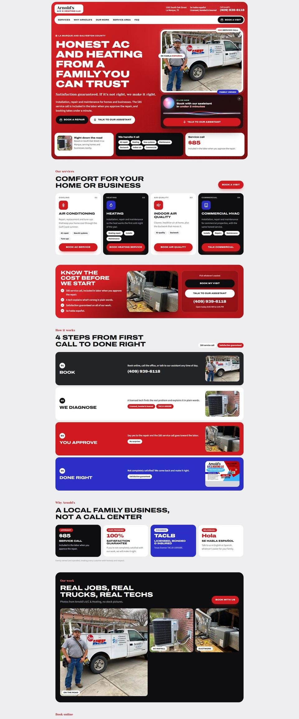 Contractor website example
